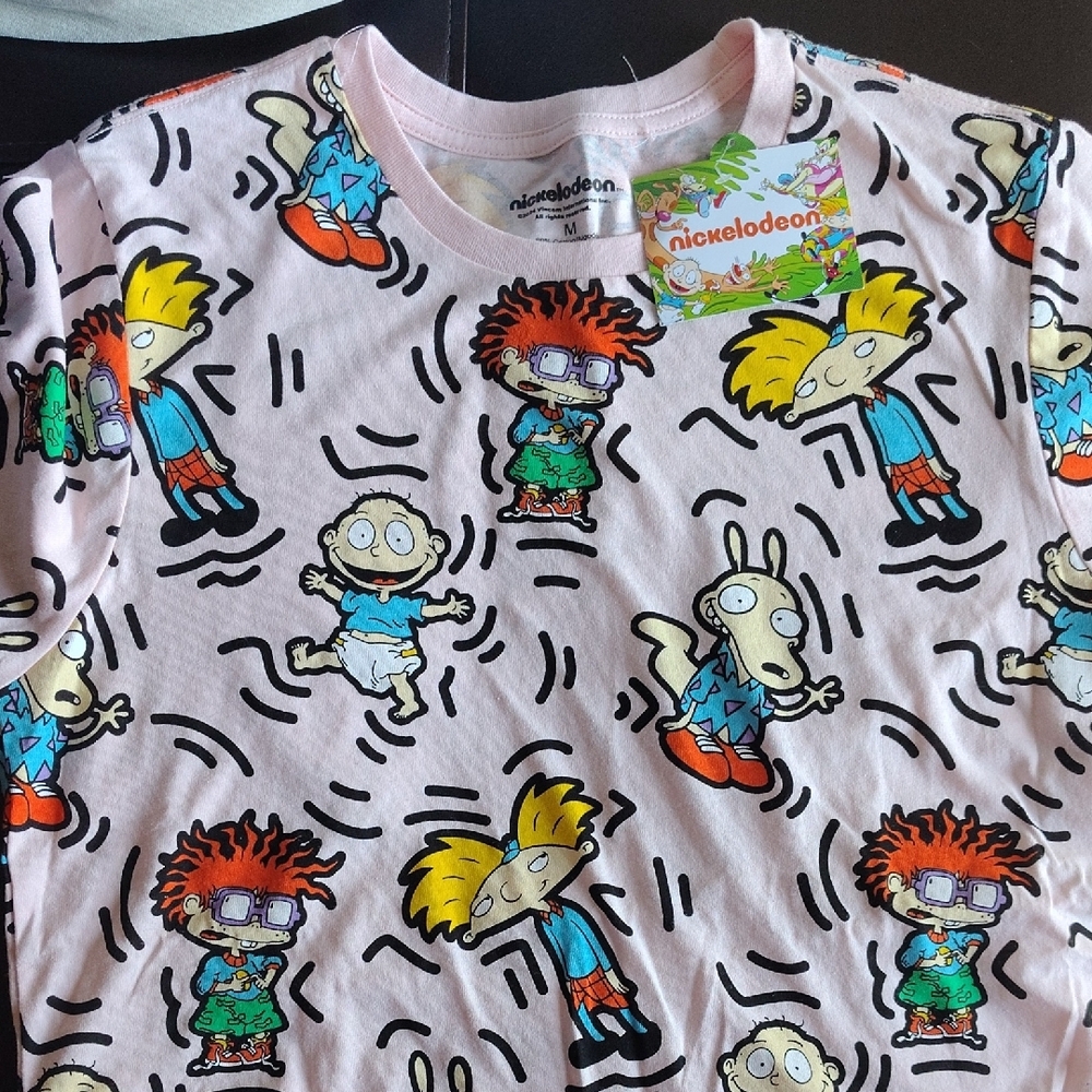 Nickelodeon Kids Cartoon Print Shirt - Pink
